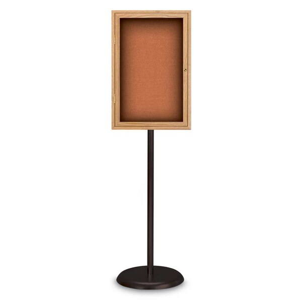 Corkboard, Triple Door, Radius Frame, 72x36", Satin/Black